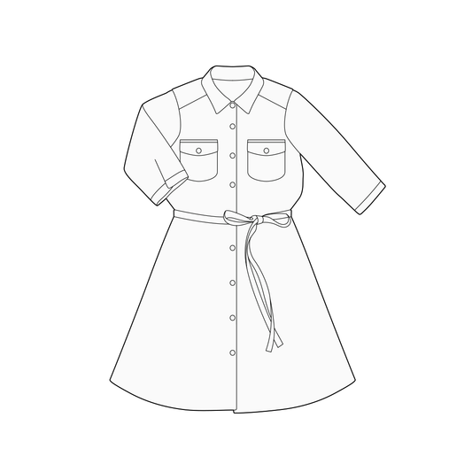 【型紙】Dress / Casual #01 / ワンピース / カジュアル