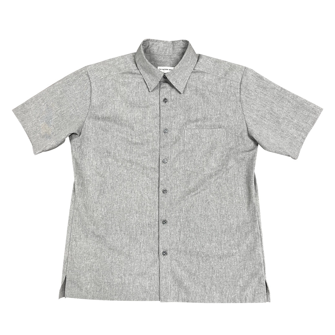 【型紙】Shirt / Mens #01 / シャツ / 台衿付き カラー(半袖 / 裾スクエア / 前立て別)