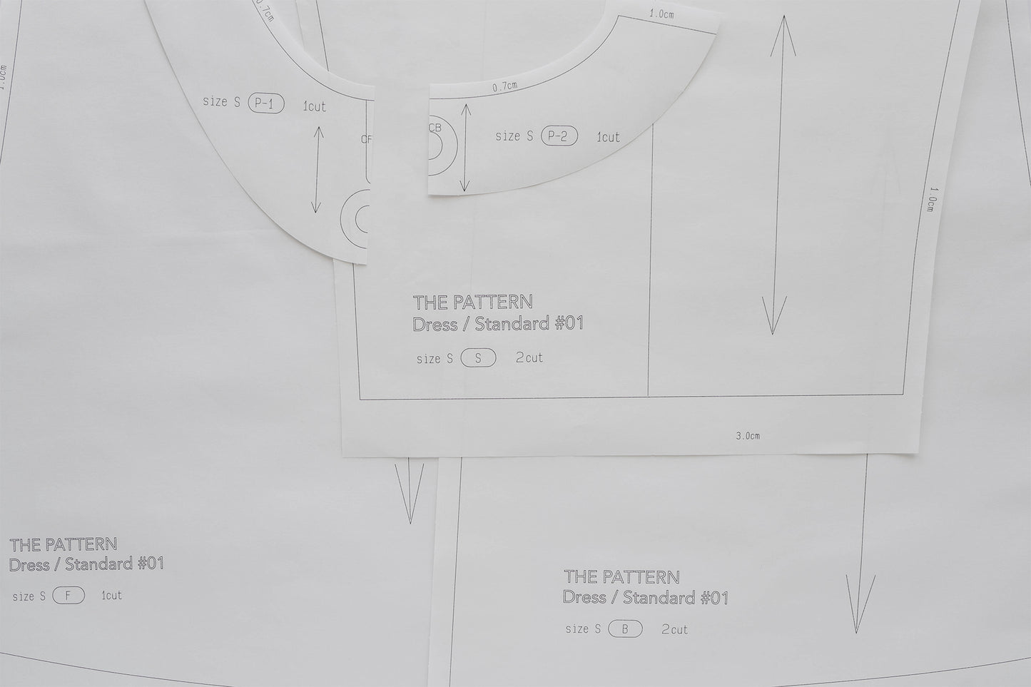 【型紙】Dress / Standard #01 / ワンピース / スタンダード