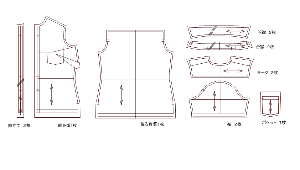 [Pattern] Shirt / Men's #01 / Shirt / Stand collar (short sleeves / square hem / separate placket)