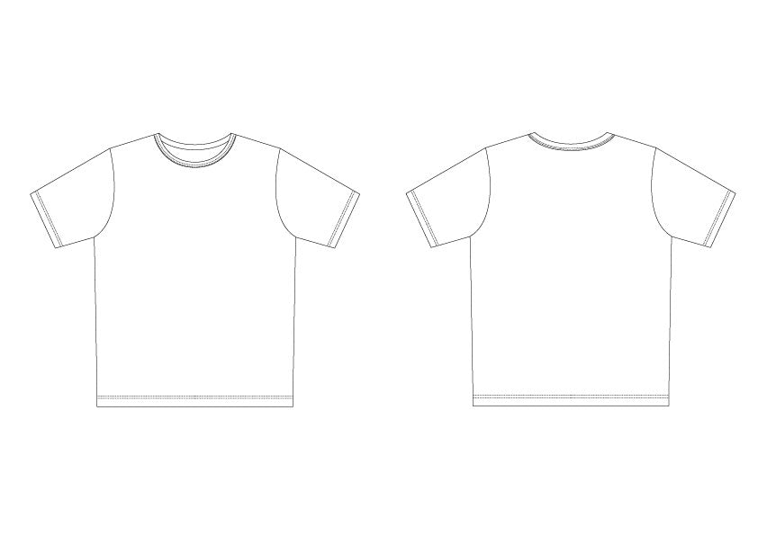 【型紙】Tシャツ/半袖/〈キッズ用〉100～150　TSH4＃01001-2