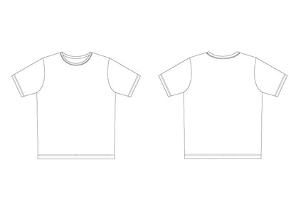 【型紙】Tシャツ/半袖/〈キッズ用〉100～150　TSH4＃01001-2