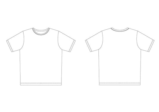 【型紙】Tシャツ/半袖/SS～3L　TSH4＃01001