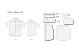【型紙】Shirt / Mens #03 / シャツ / 台衿付きカラー半袖
