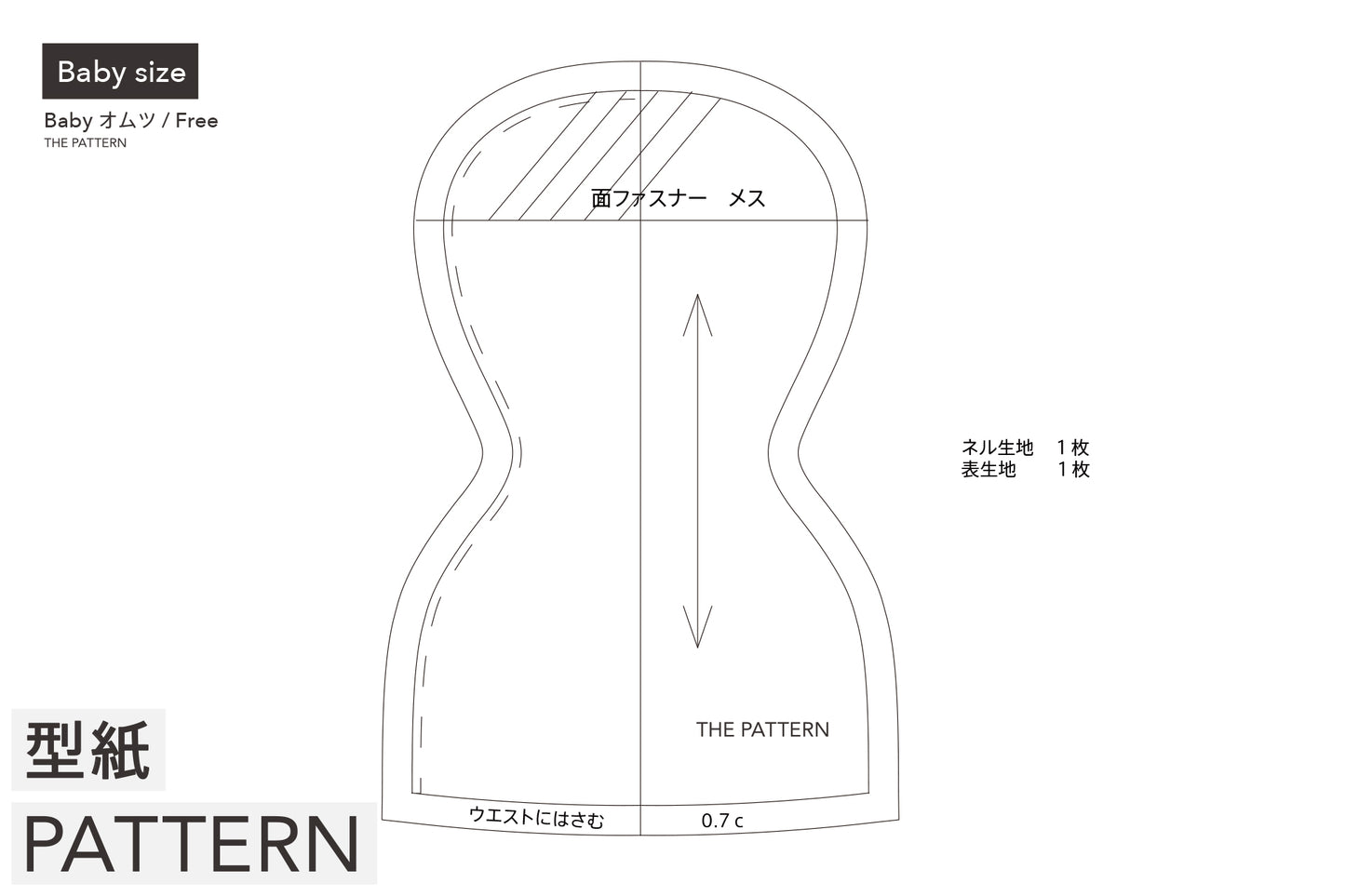 免費分發[模式]低出生體重嬰兒衣服/尿布/尺寸30 PDF數據/免費